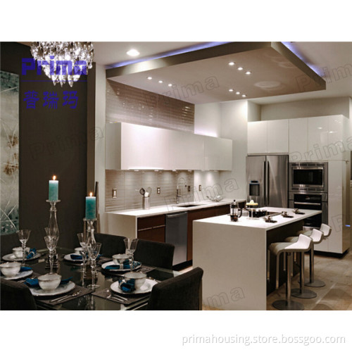 UV MDF High Glossy Kitchen Cabinet Minitary Mobile Kitchen